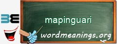 WordMeaning blackboard for mapinguari